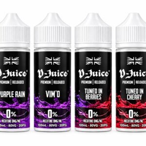 V Juice 100ml Shortfill E-Liquid | 0mg | 80VG/20PG | Free Nic Shot