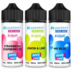 Hayati Pro Max 100ml E-Liquid | 0mg | 50/50 VG/PG | Free Nic Shot